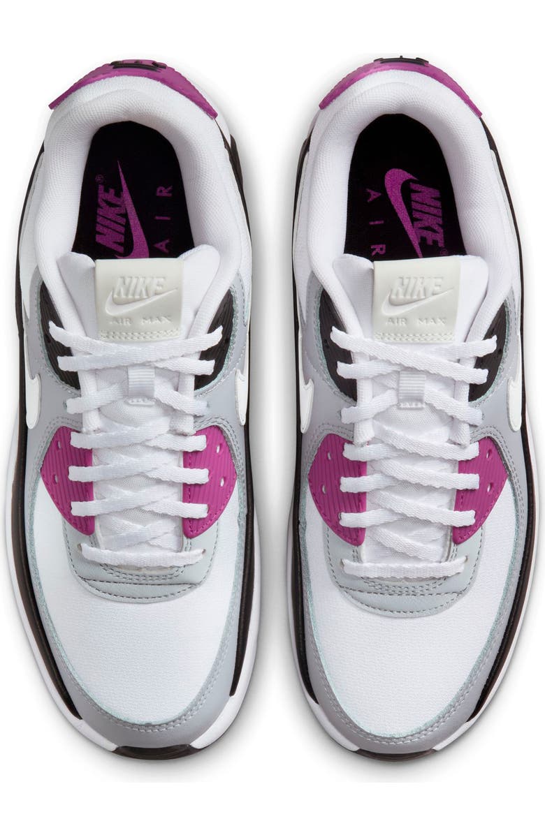 Nike Air Max 90 LV8 Platform Sneaker, Alternate, color, White/ Dust/ Berry/ Grey