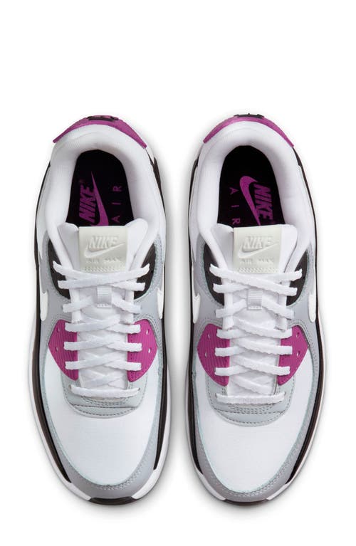 Nike Air Max 90 Lv8 Platform Sneaker In White/dust/berry