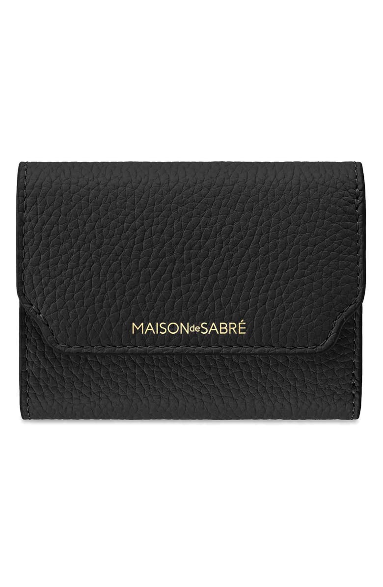 MAISON de SABRÉ Leather Trifold Wallet, Main, color, Rouge Noir