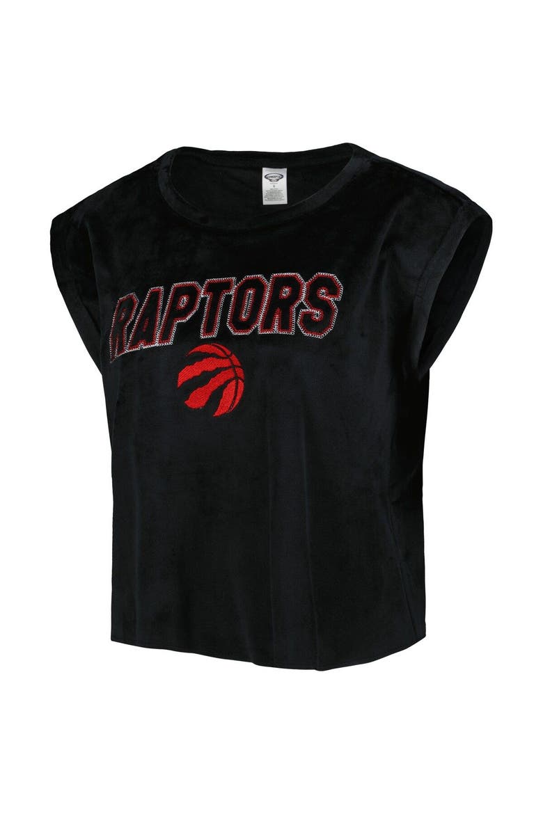 Women's Concepts Sport Black Toronto Raptors Intermission T-Shirt & Shorts Sleep Set, Alternate, color, Black
