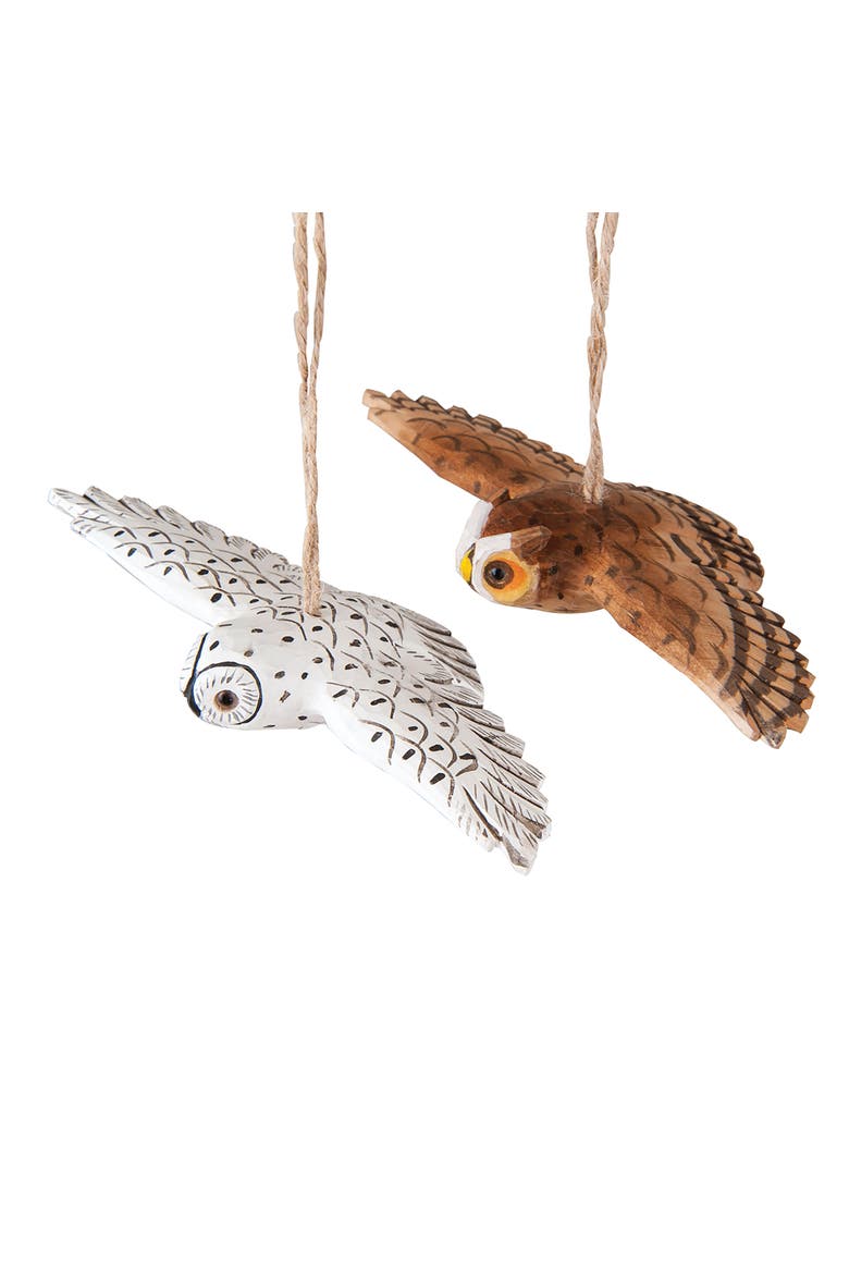 Flying Owl Ornament A/2, Main, color, White