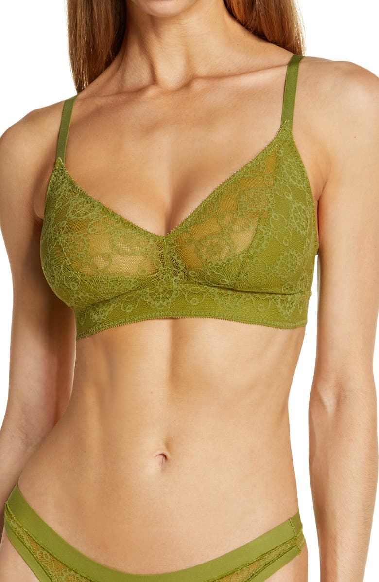 Etam Debby Lace Tulle Bralette, Main, color,