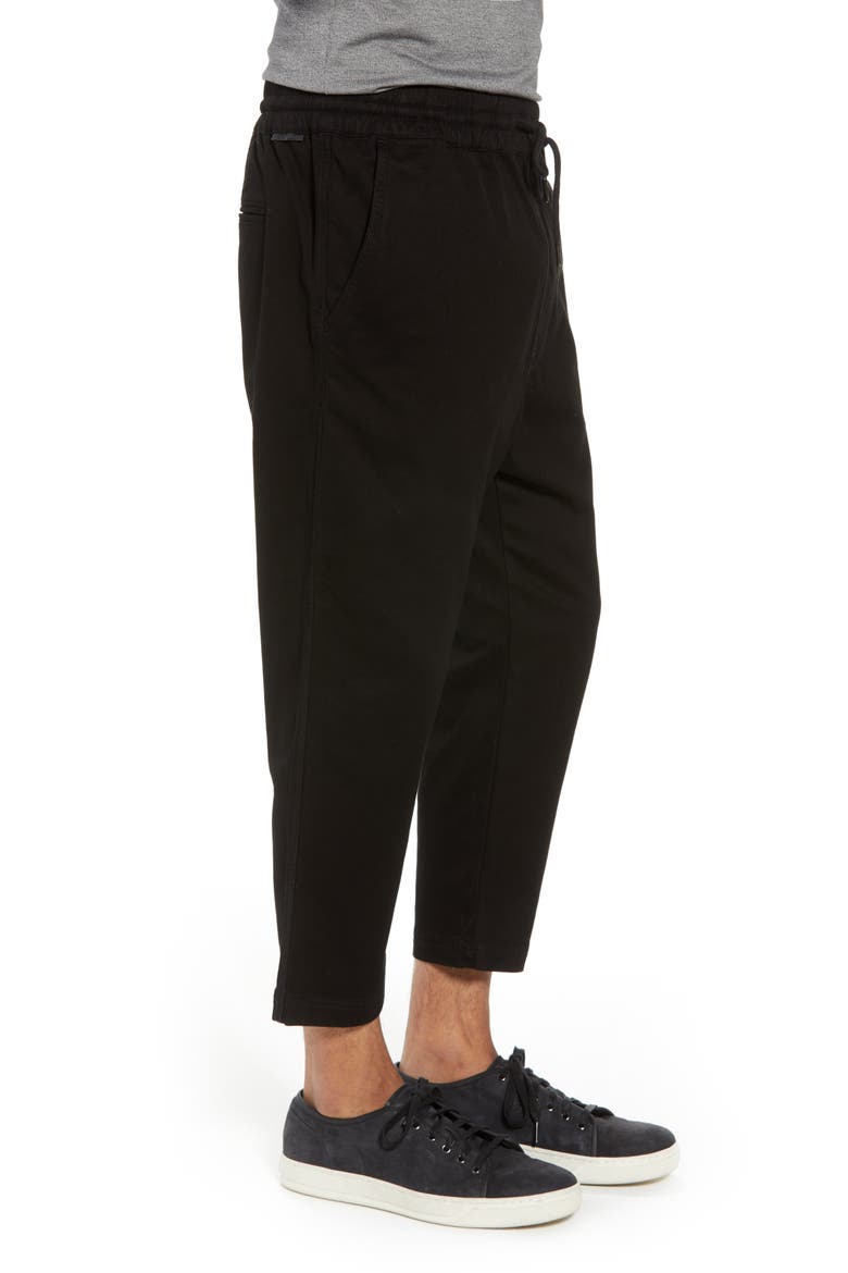 Hudson Leo Drop Crotch Pants, Alternate, color, BLACK