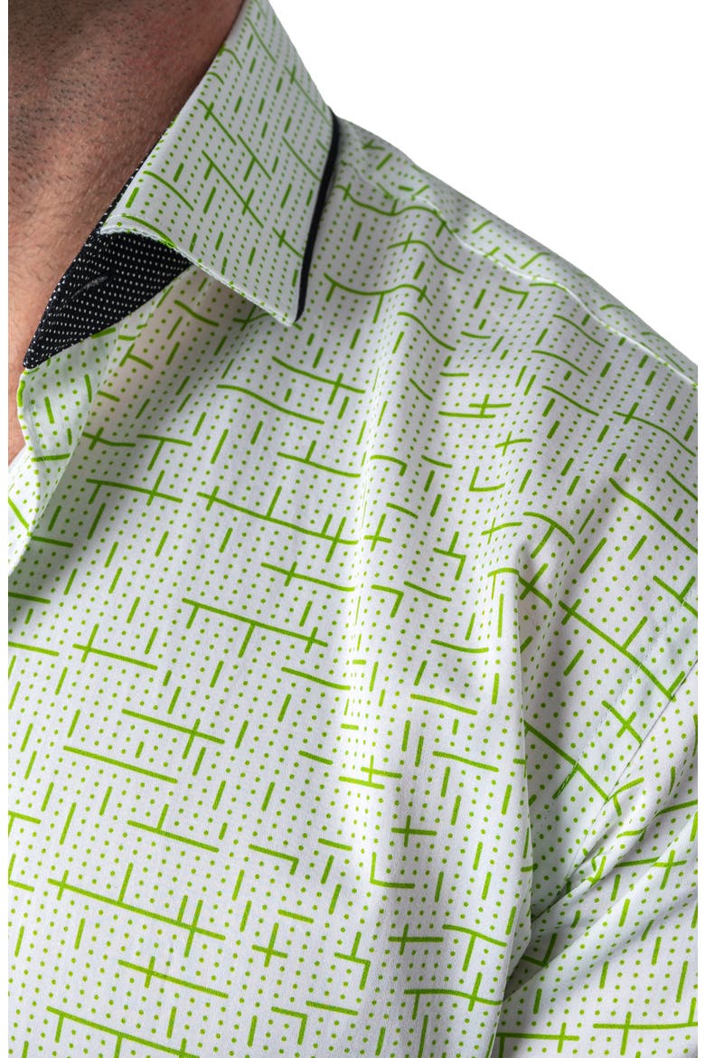 Class Tetris Button-Up Shirt, Alternate, color, GREEN