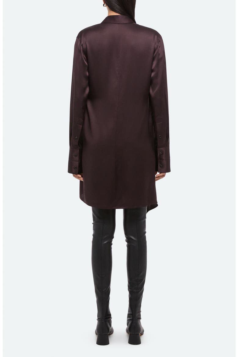 Drape Wrap Front Silk Shirt, Alternate, color, DARK PLUM
