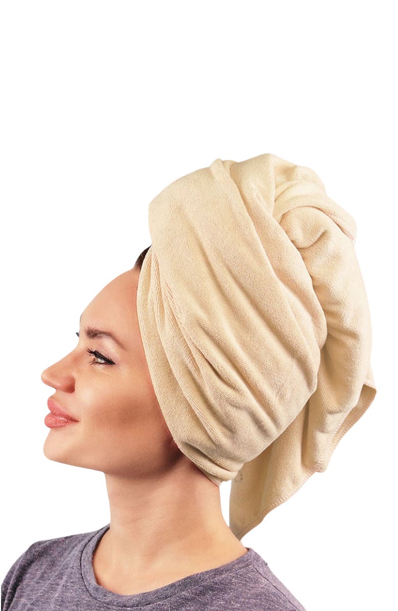 SLEEKE HAIR Microfiber Hair Towel, Alternate, color, Sand