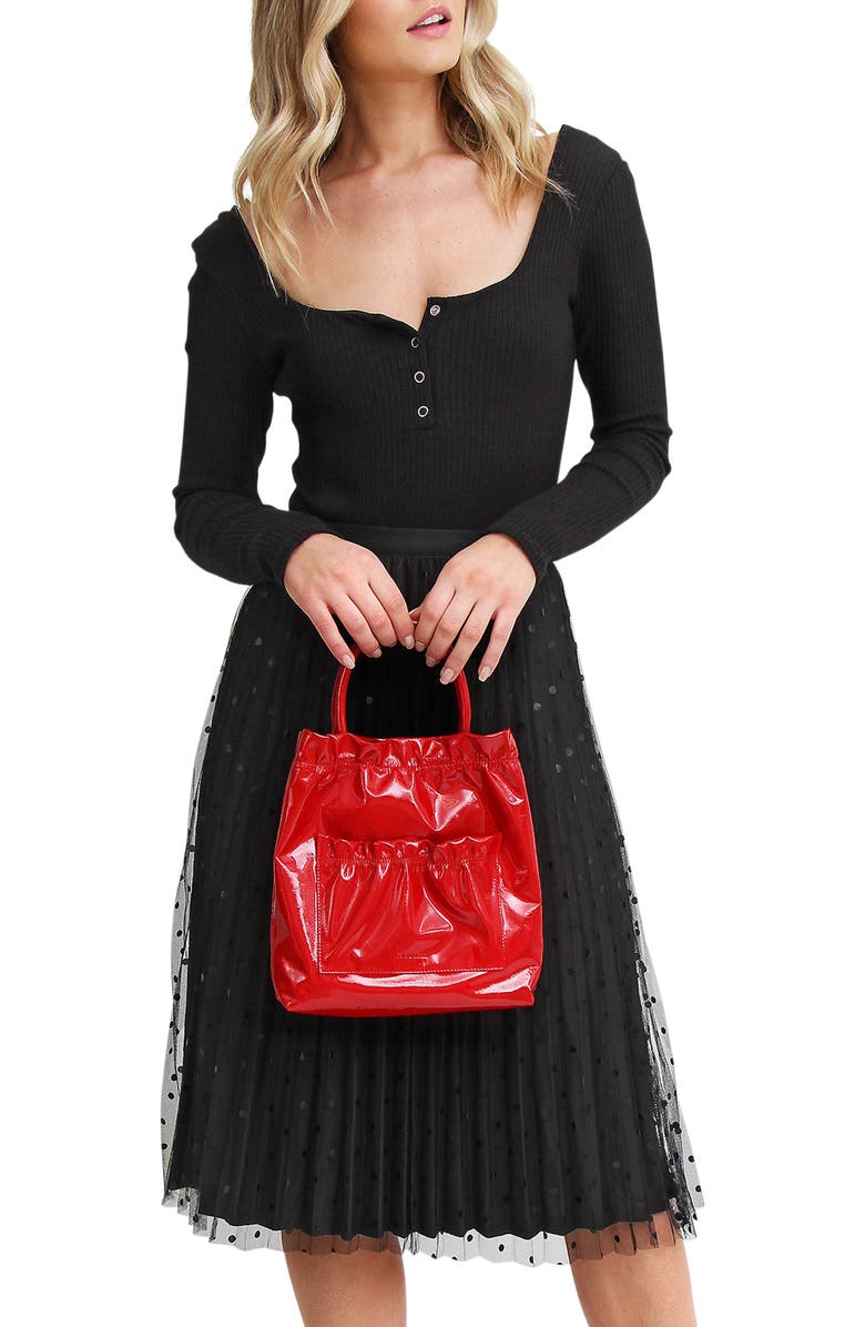 Belle & Bloom Mixed Feeling Reversible Skirt, Alternate, color, Black