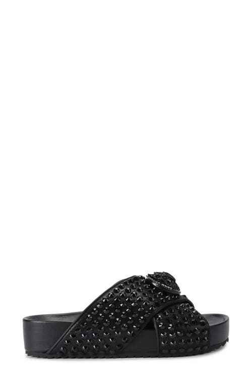 Kurt Geiger London Chelsea Cross Strap Flatform Sandal In Charcoal