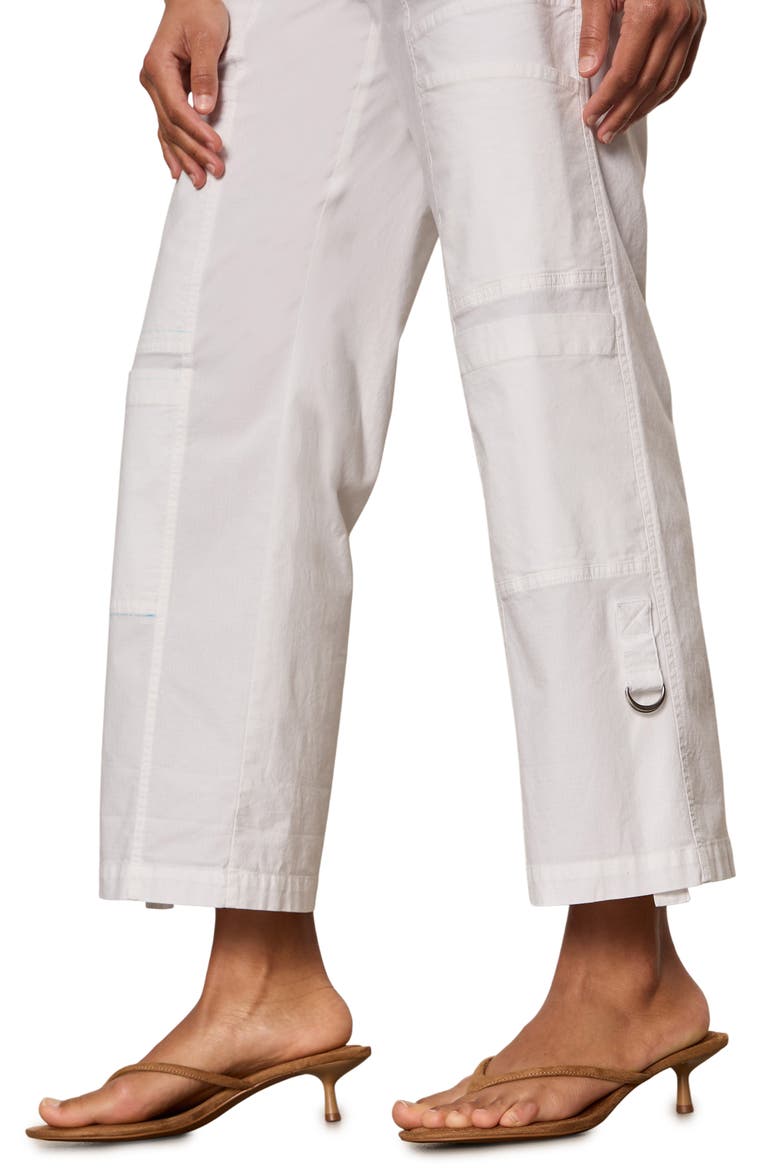 Angels Stretch Cotton Cargo Pants, Alternate, color, WHITE