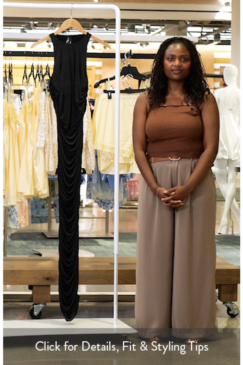 Cupro Jersey Ruched Long Dress video
