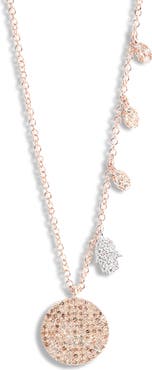 Meira T Diamond Pavé Disc & Hamsa Necklace