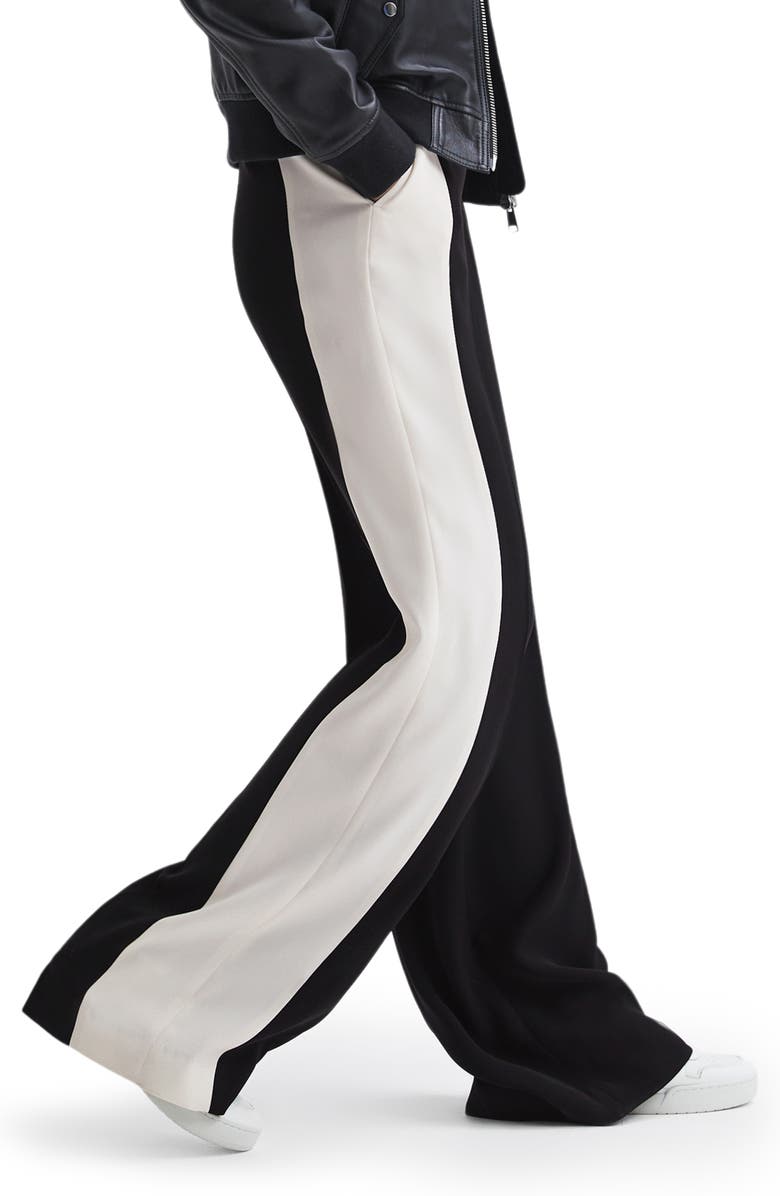Reiss Saffron Colorblock High Waist Wide Leg Pants, Alternate, color,