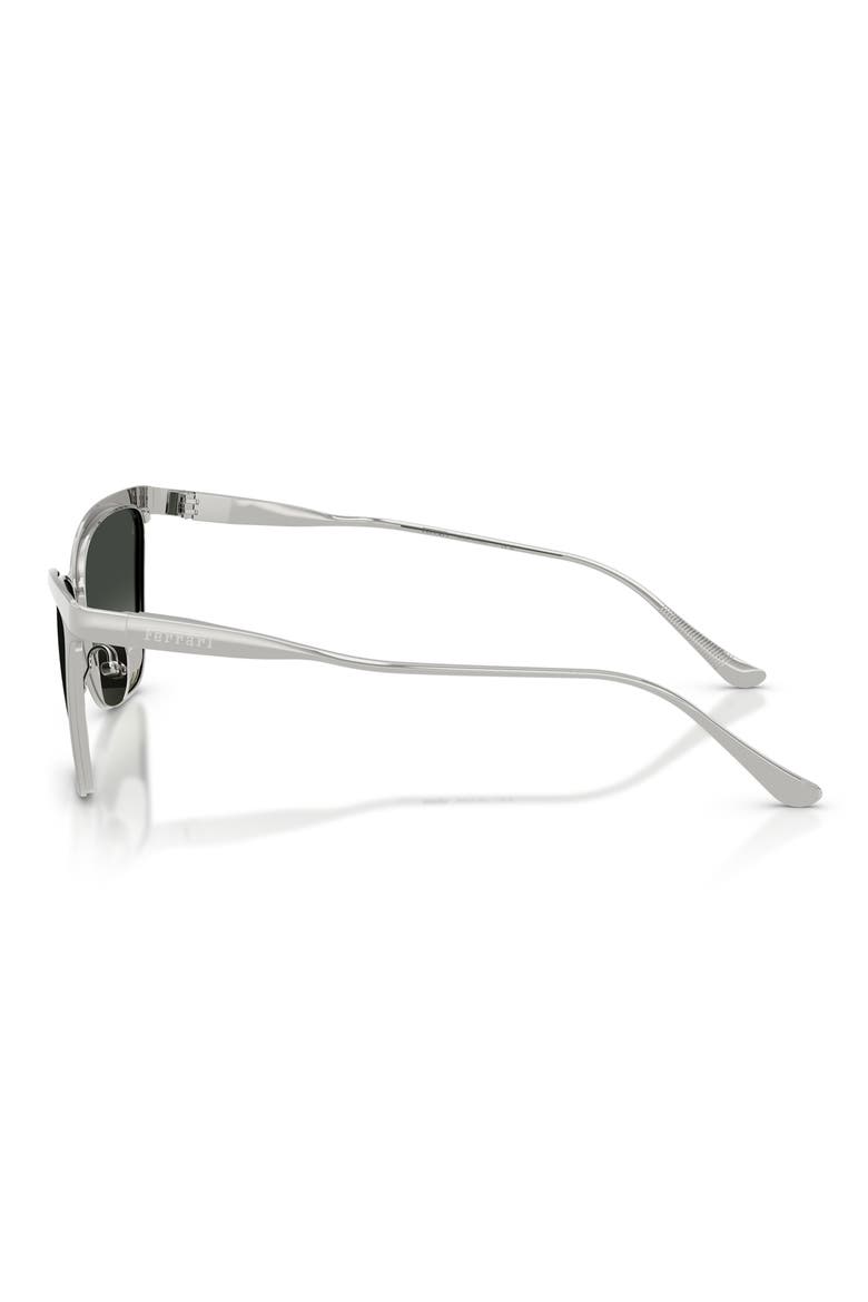 56mm Cat Eye Sunglasses, Alternate, color, SILVER MATTE / GREY CRYSTAL