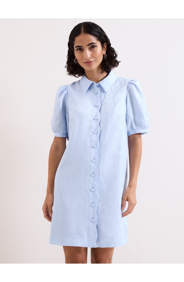 Phase Eight Candice Linen Dress, Alternate, color, Pale Blue