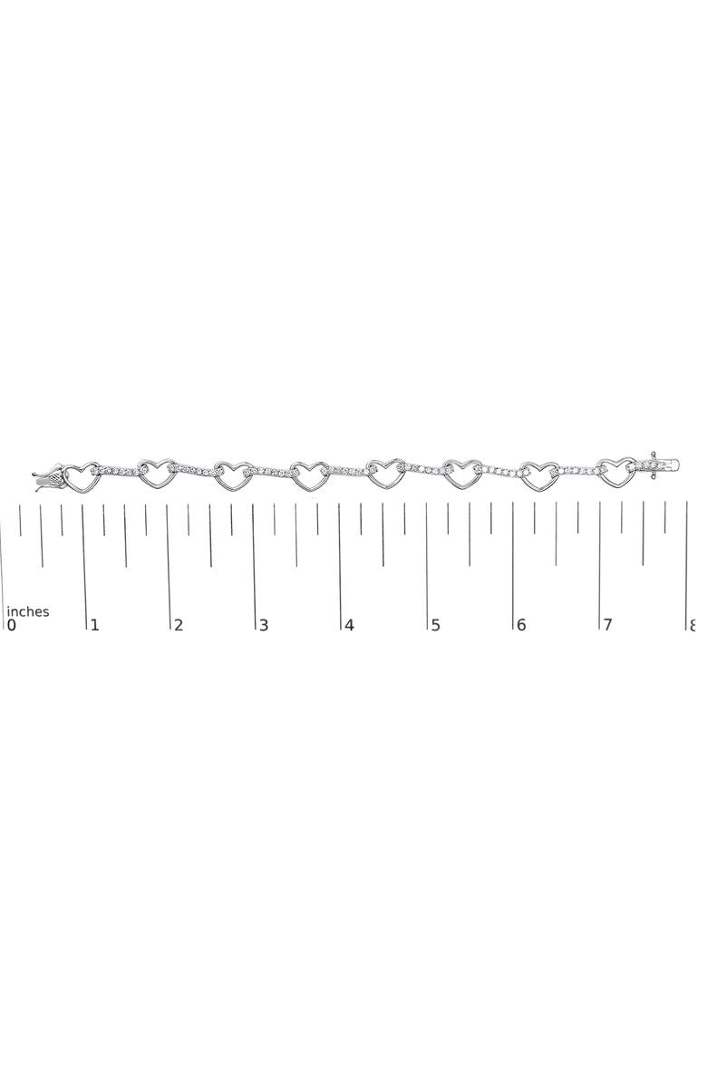 Haus of Brilliance 10K White Gold 2.0 Cttw Diamond Heart Link Bracelet, Alternate, color, White Gold