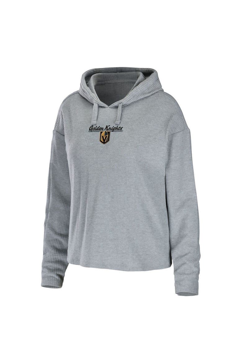 Women's WEAR by Erin Andrews Heather Gray Vegas Golden Knights Logo Pullover Hoodie & Pants Sleep Set, Alternate, color, Heather Gray