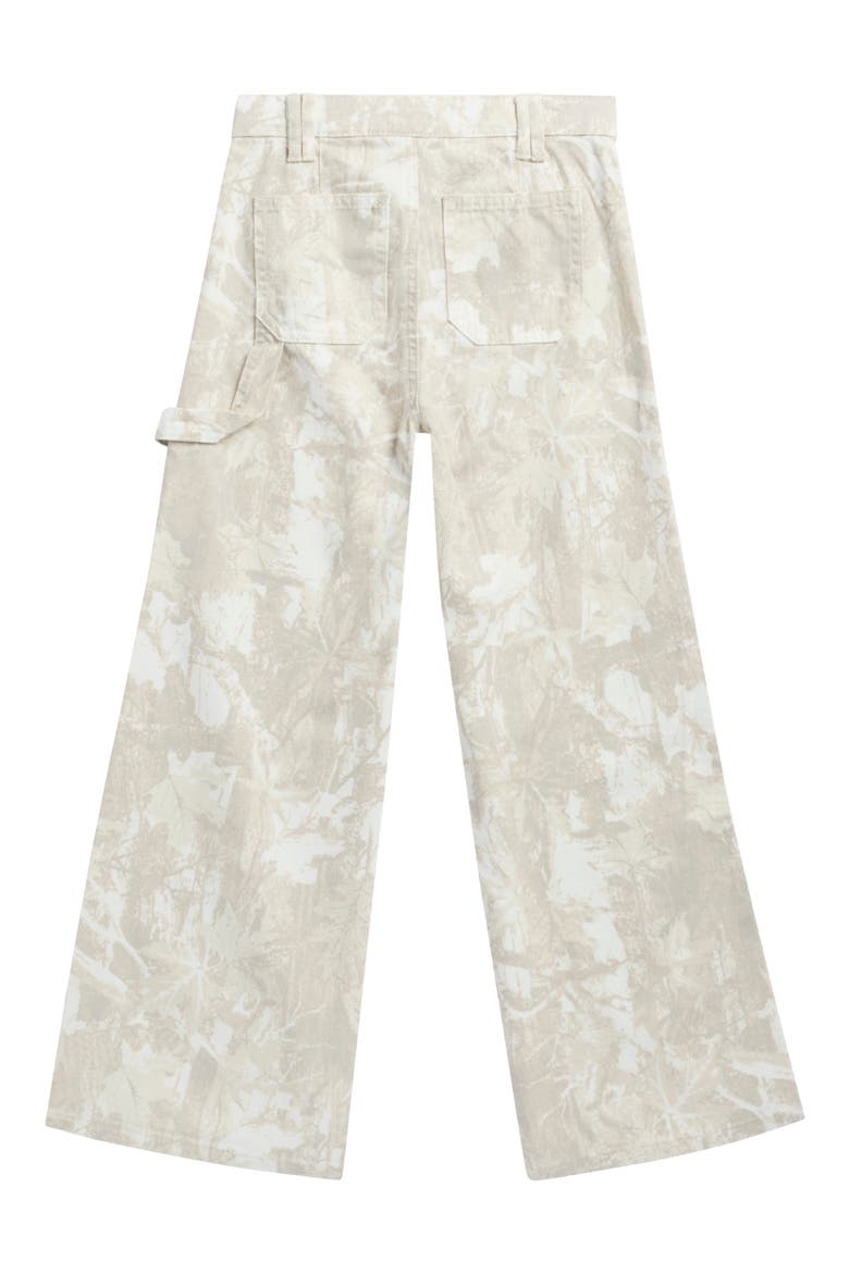 Kids' Print Wide Leg Carpenter Jeans, Alternate, color, SNOW CAMO
