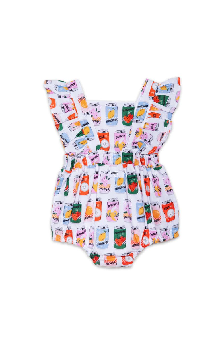 WORTHY THREADS Ruffle Sleeve Bubble Romper, Alternate, color, Soda Pop