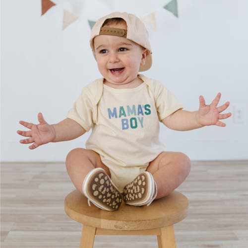 Sweet Wink Mama's Boy Multi Short Sleeve Bodysuit In Natural