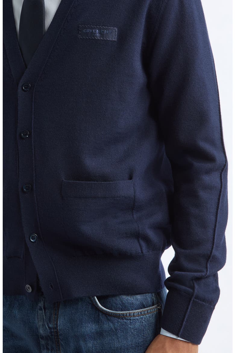 Wool V-Neck Cardigan, Alternate, color, NIGHT BLUE