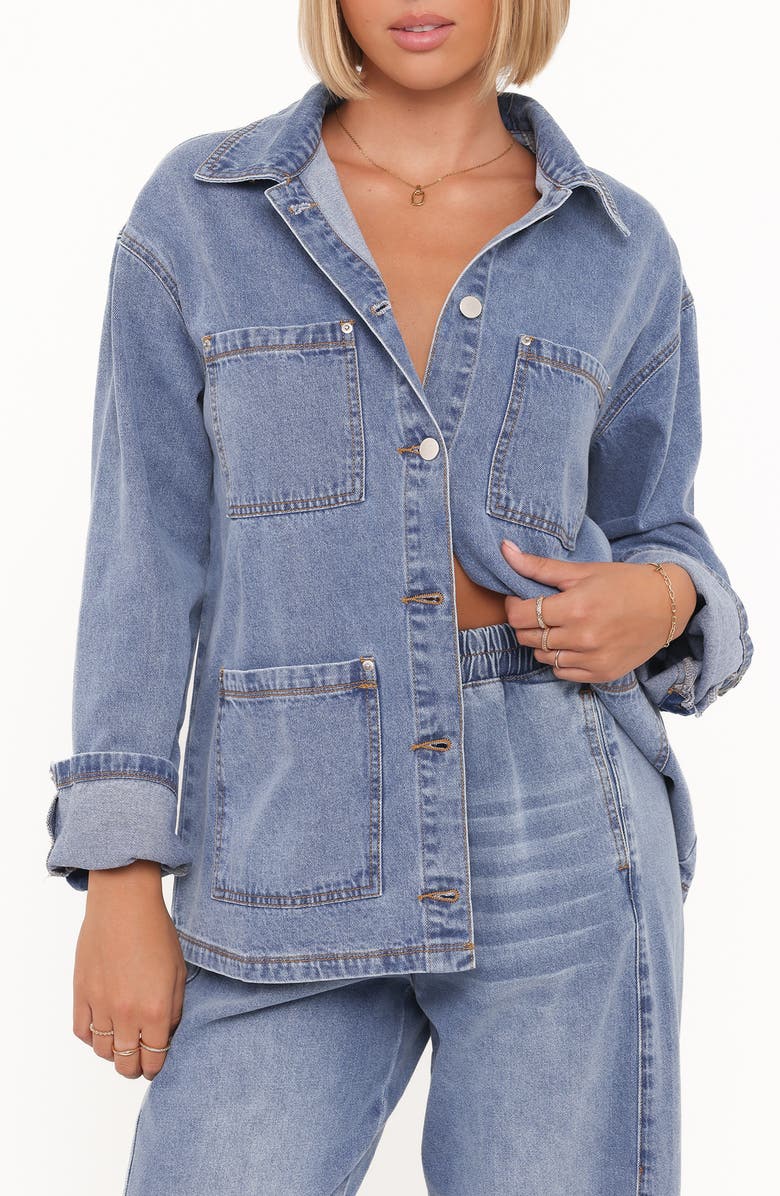 Petal & Pup Remy Denim Utility Jacket, Main, color, Medium Wash