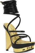AZALEA WANG Celinea Ankle Wrap Platform Sandal