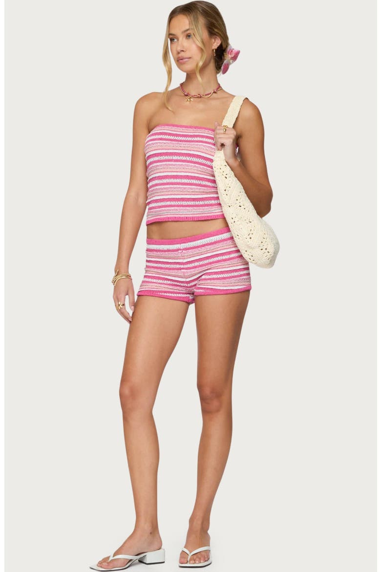 Stripe Knit Strapless Top, Alternate, color, MIX
