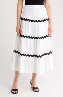 BY DESIGN Roye Rickrack Tiered Skirt