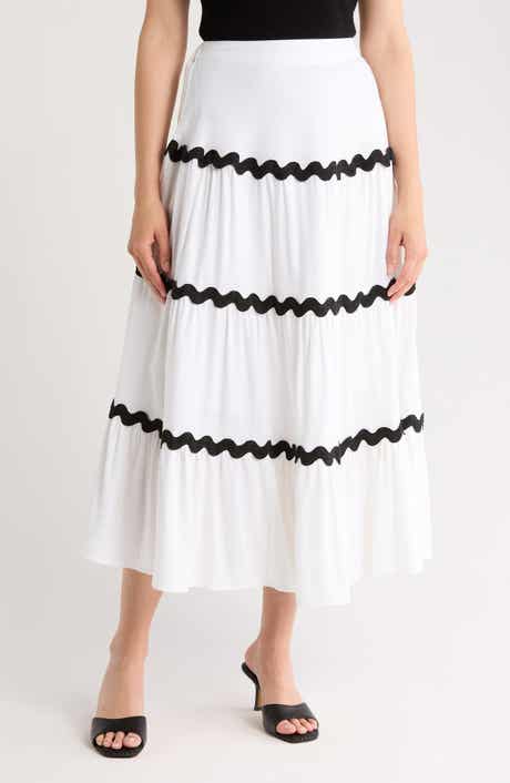 BY DESIGN Roye Rickrack Tiered Skirt