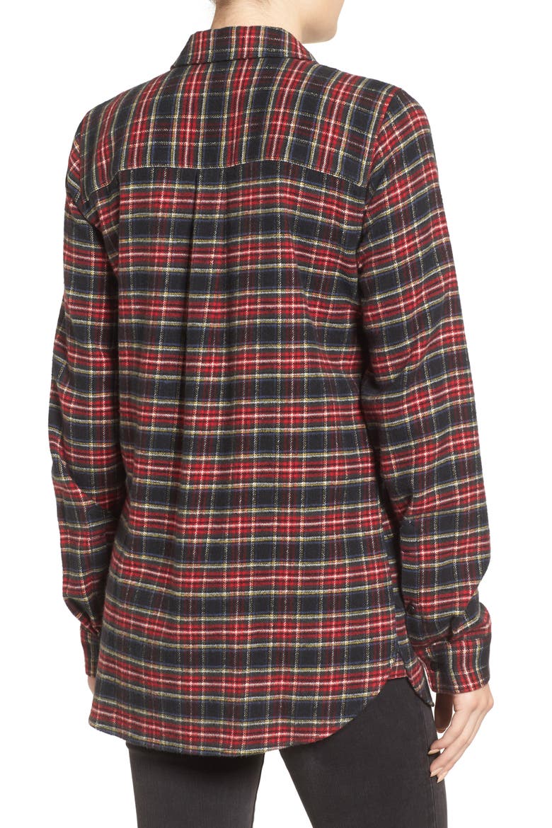 Slim Boyfriend Shirt, Alternate, color, TRUE BLACK