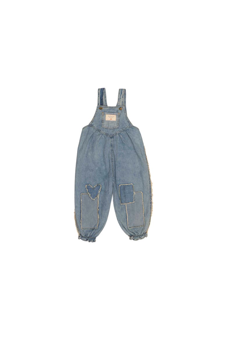 Wild Wawa Patchwork Heart Overalls, Main, color, Denim