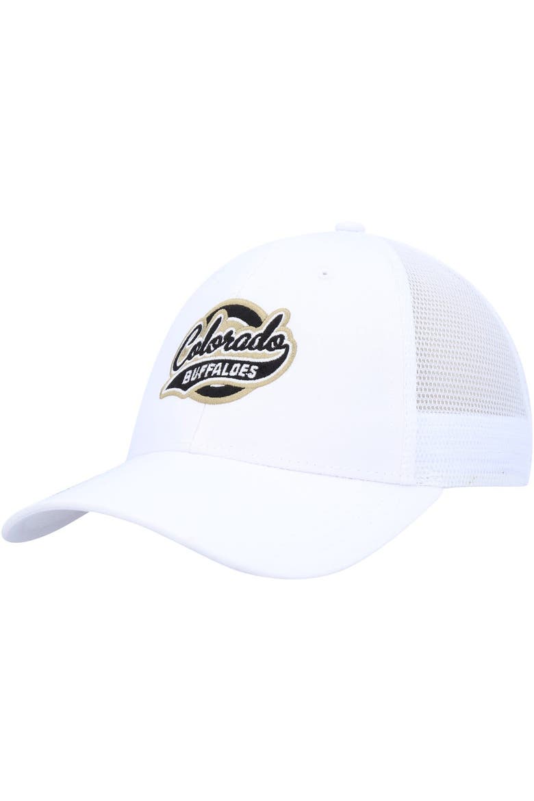 Men's Ahead White Colorado Buffaloes Brant Trucker Adjustable Hat, Main, color, White