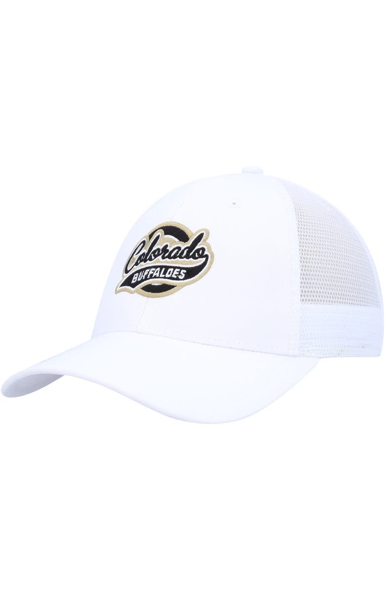 AHEAD Men's Ahead White Colorado Buffaloes Brant Trucker Adjustable Hat, Main, color, White