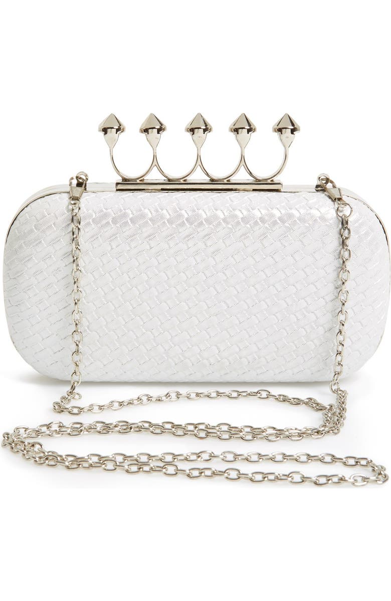 ZZDNU Natasha Couture Natasha Couture Knuckle Clasp Minaudiere, Alternate, color,