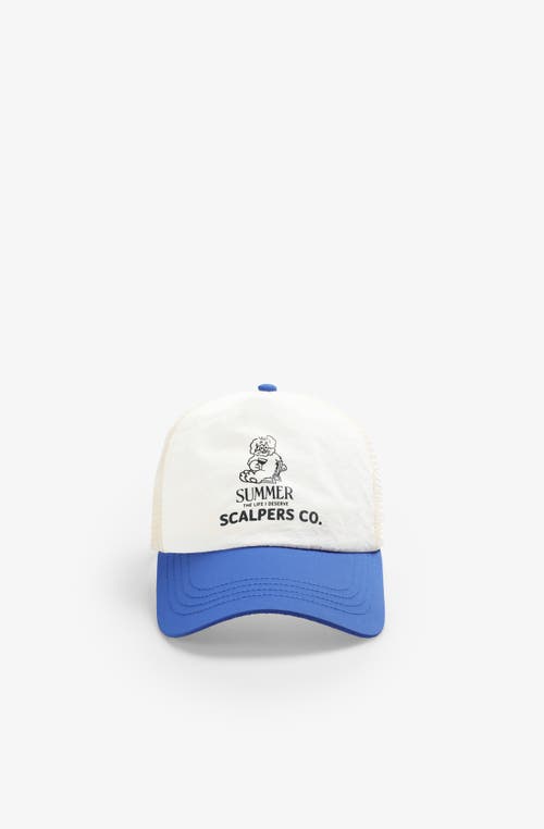 Scalpers Cove Trucker Cap In Blue