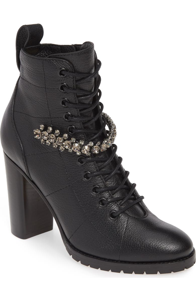 Jimmy Choo Cruz Jewel Combat Boot, Main, color,
