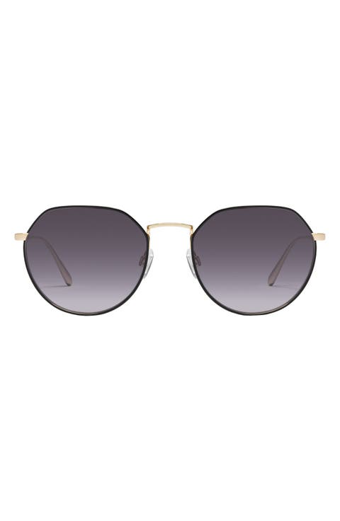 Rooftop 56mm Polarized Round Sunglasses