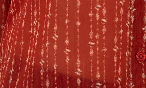 Kut From The Kloth Jasmine Chiffon Button-up Shirt In Red