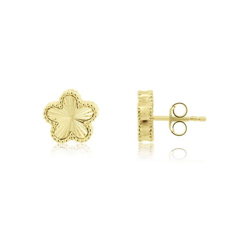 Fluted Flower Stud Earrings