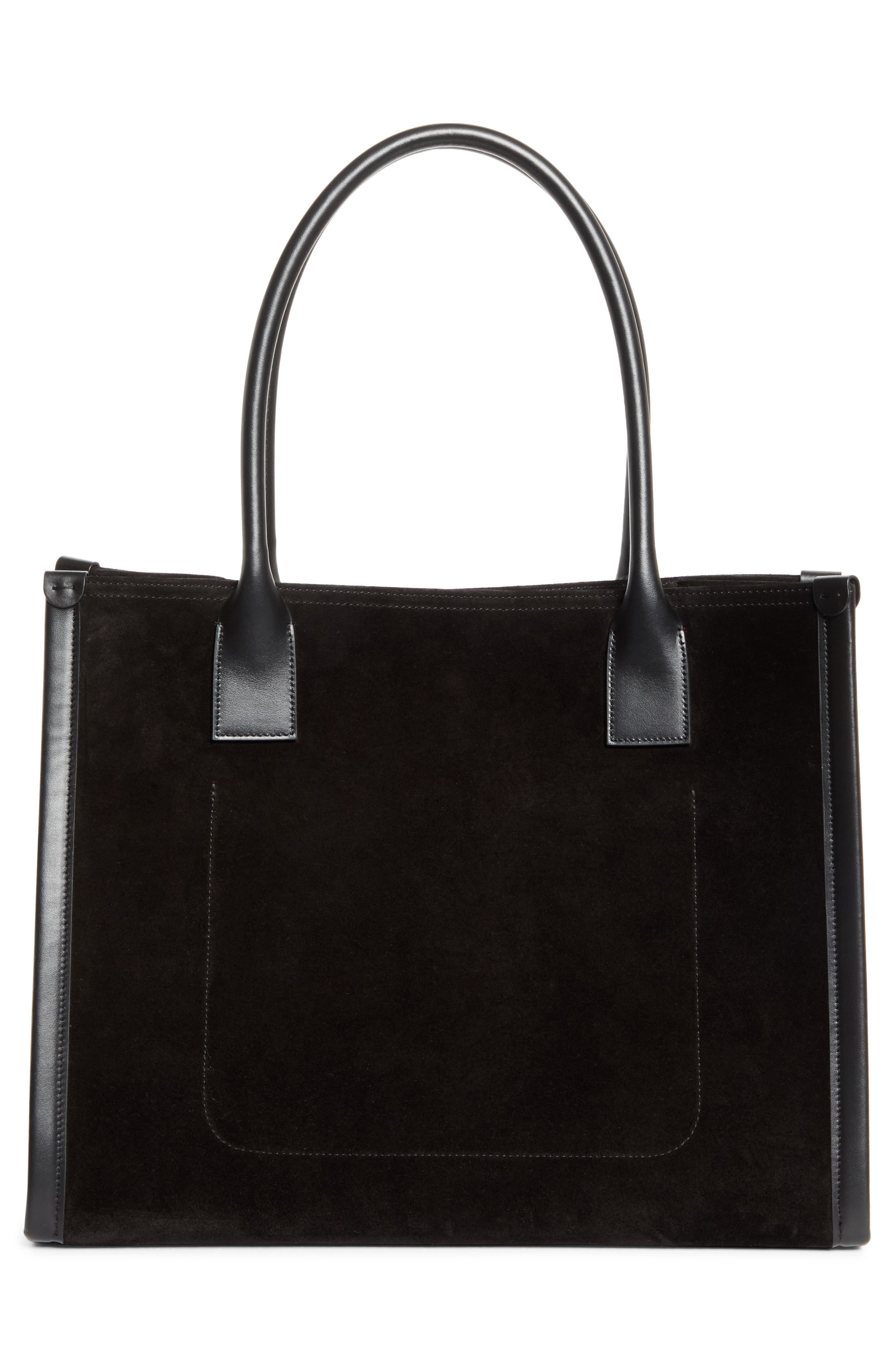 Christian Louboutin Large By My Side Uomo Suede East/West Tote, Alternate, color, Black