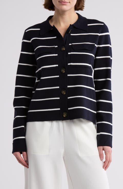Collar Button Front Cardigan