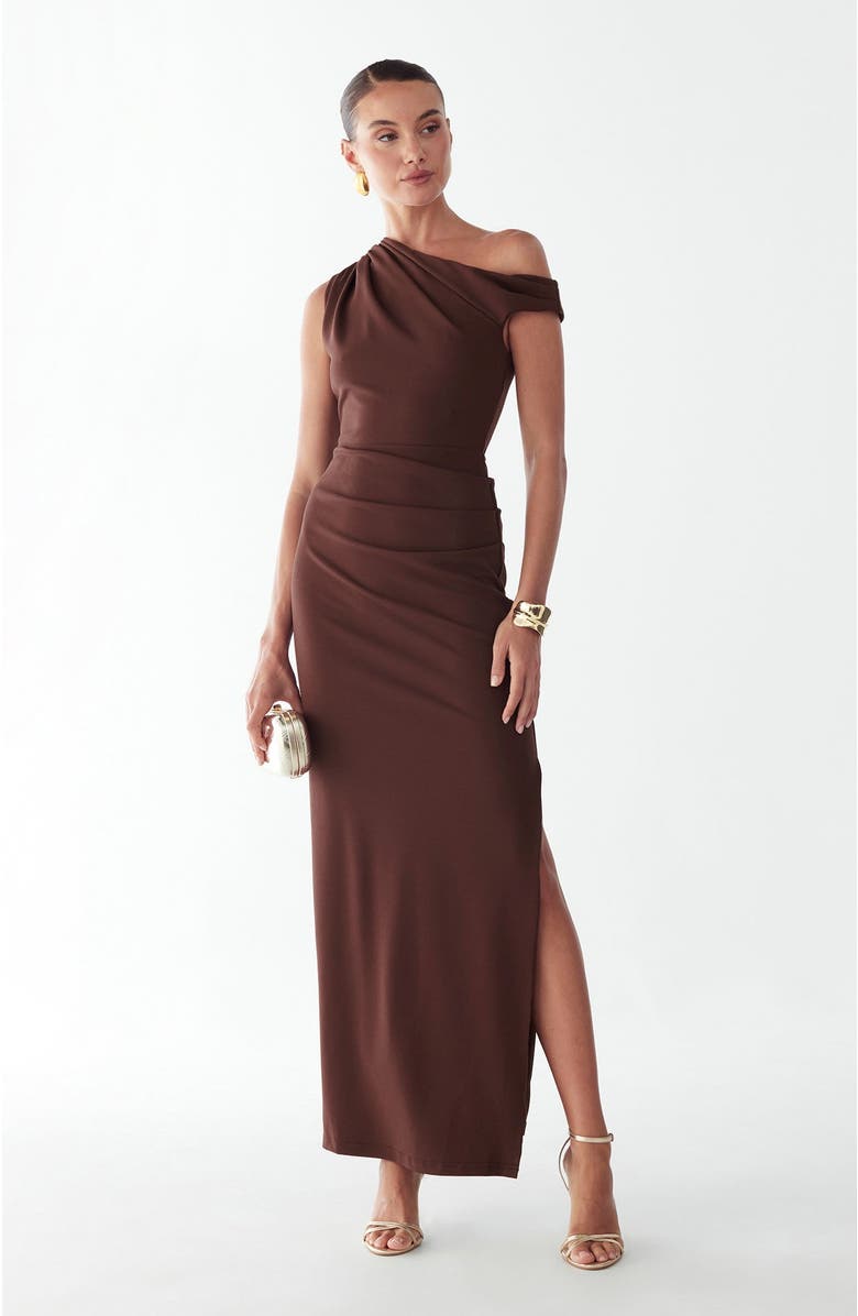 ST MRLO Raye Maxi Dress, Alternate, color, Chocolate