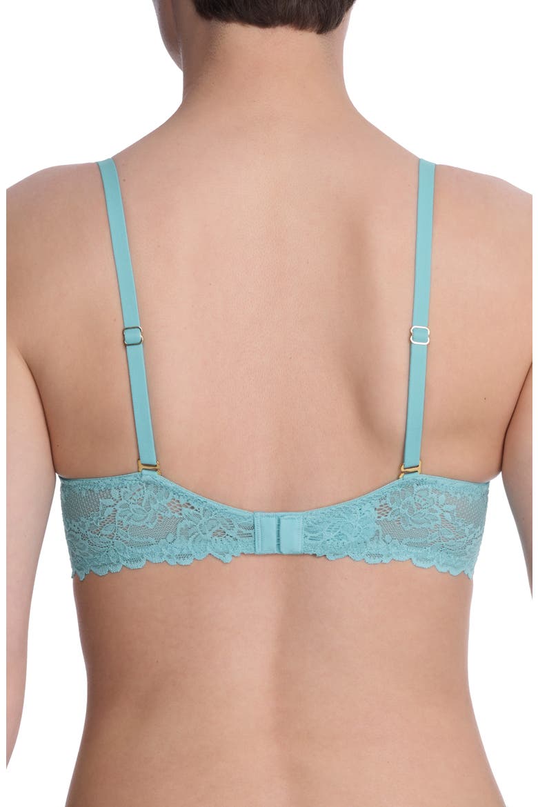 Heavenly Lace Convertible Balconette Bra, Alternate, color, ELECTRIC AQUA