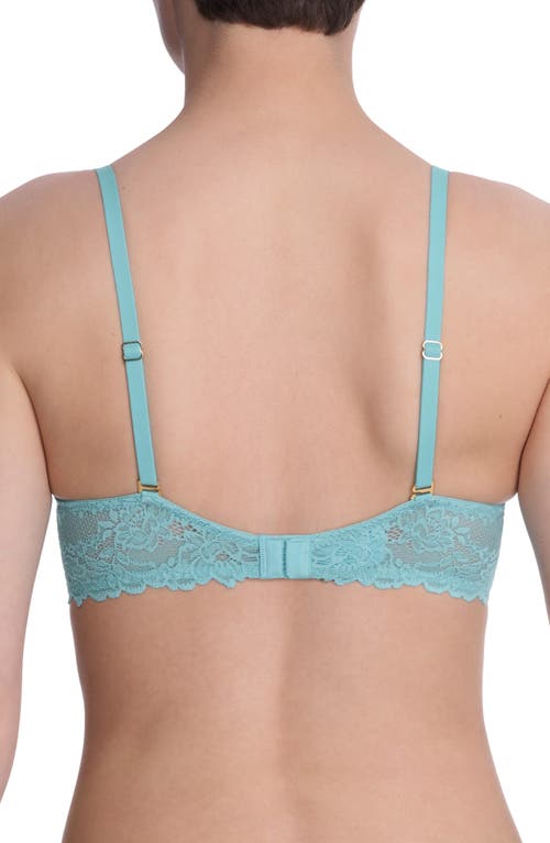 Natori Heavenly Lace Convertible Balconette Bra In Blue