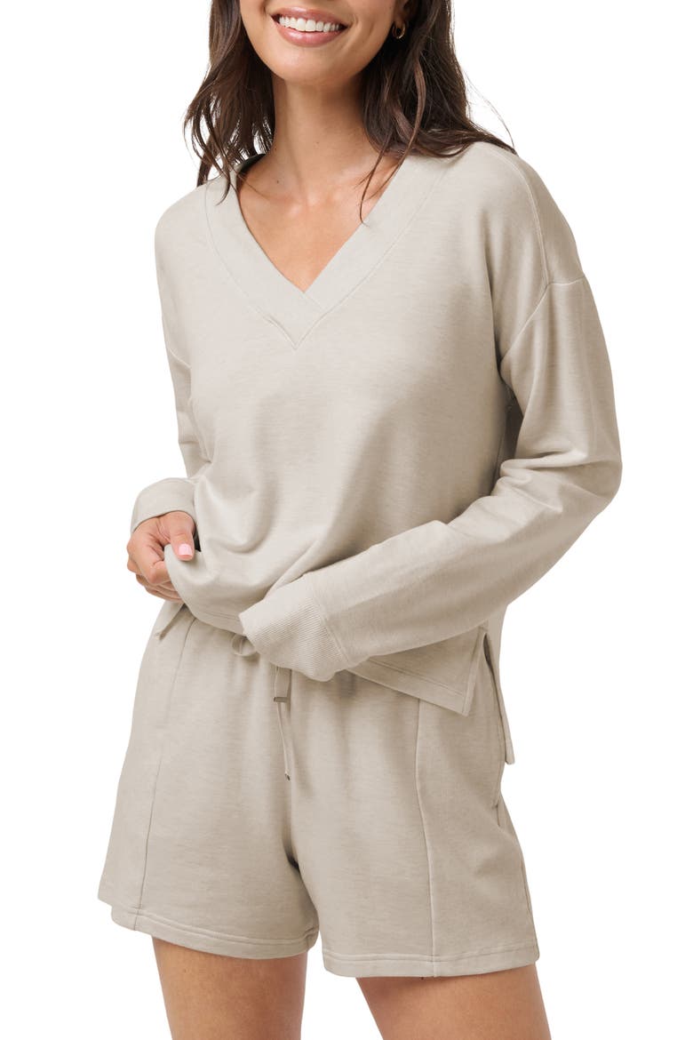 Cloud French Terry Pullover Sweatshirt, Main, color, HEATHER OATMEAL