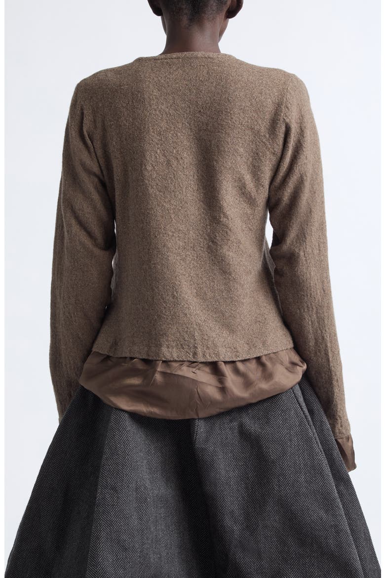 Charmeuse Lined Wool Flannel Jacket, Alternate, color, BROWN