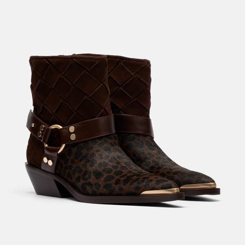 Cassidy Woven Harness Ankle Boot