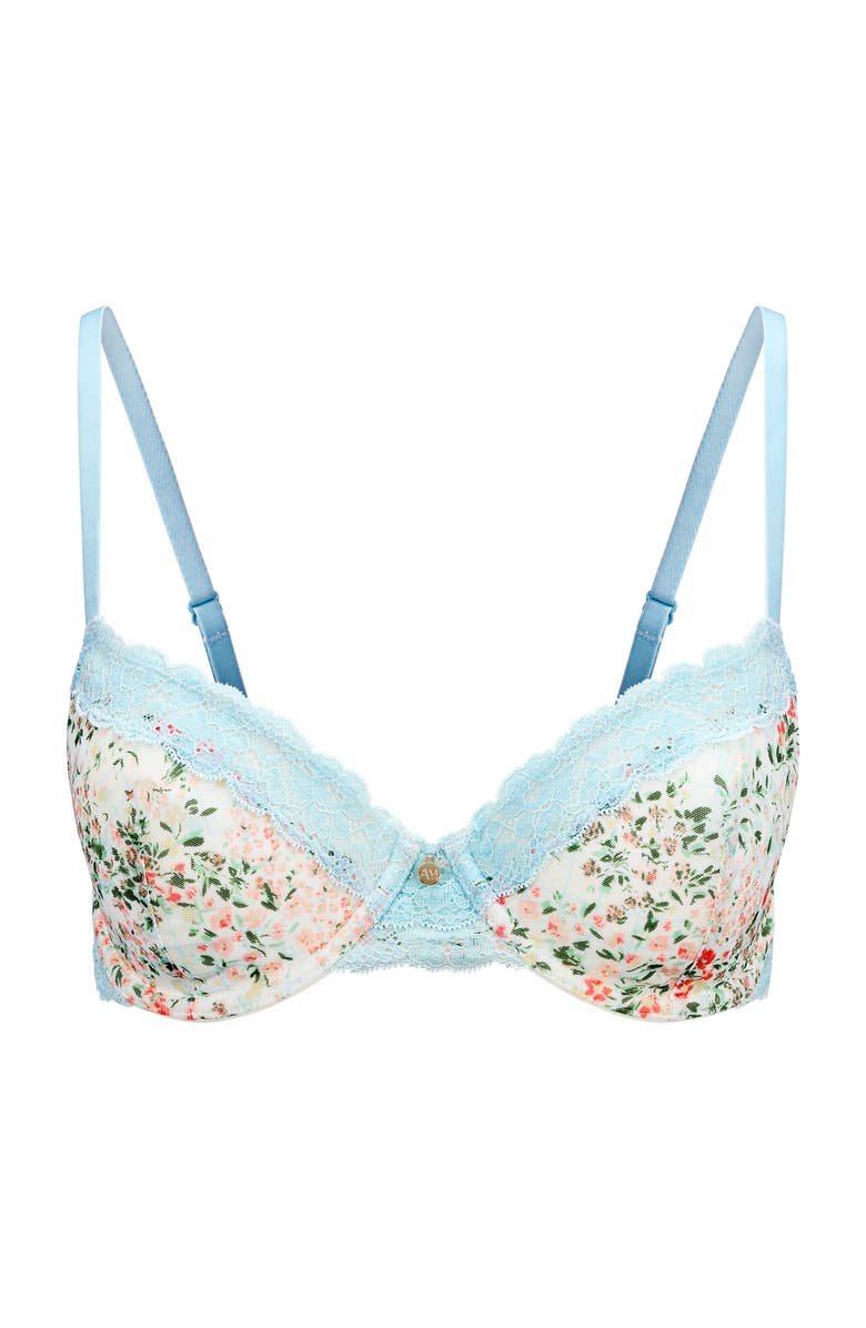Adore Me Akari Unlined Demi Bra, Alternate, color, Floral White