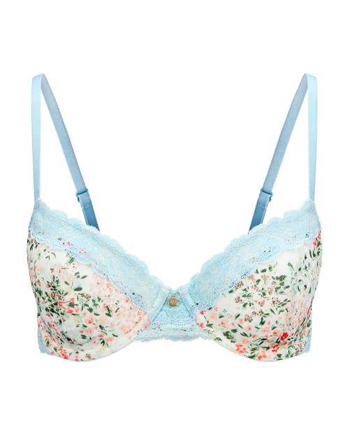 Adore Me Akari Unlined Demi Bra In Floral White