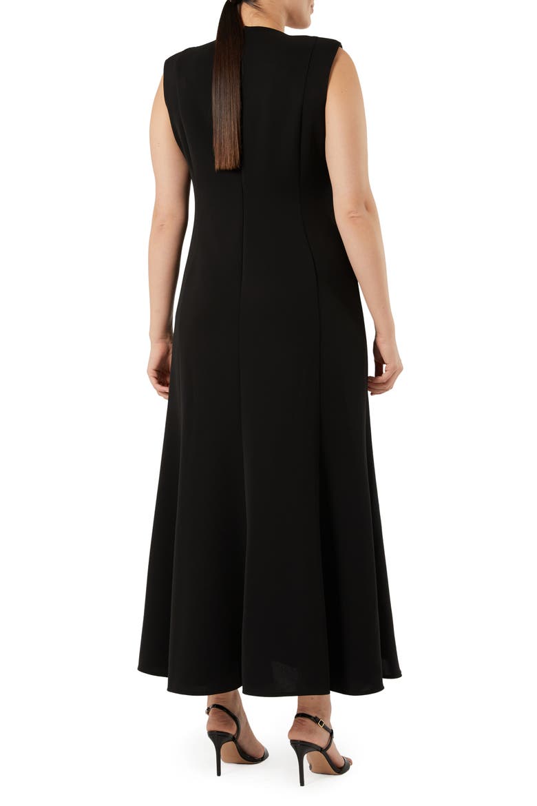 Refeluca Beaded Jewel Neck Dress, Alternate, color, BLACK